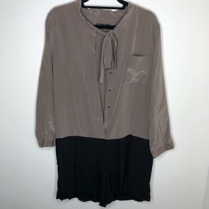 Madewell Broadway & Broome Silk Short Romper Large